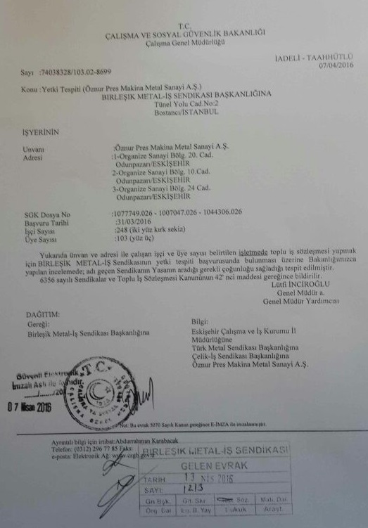 Roca Sanitario, Stop stalling the collective bargaining process!